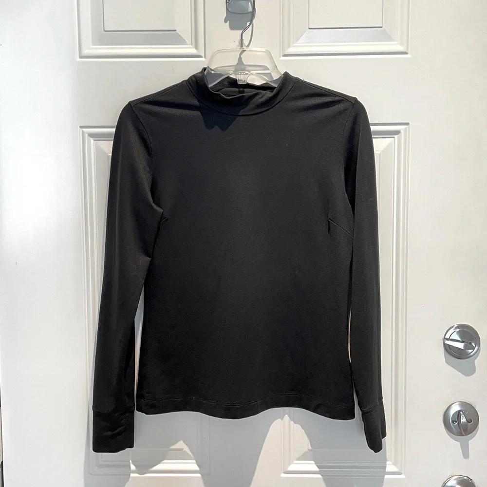 Nike Golf NikeFIT Dry Base Layer Black Mock Neck Long-Sleeve Top Size Small